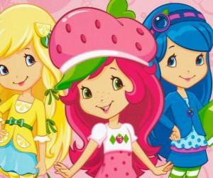 Puzzle Φράουλα φρουτόπιτα με τους φίλους της